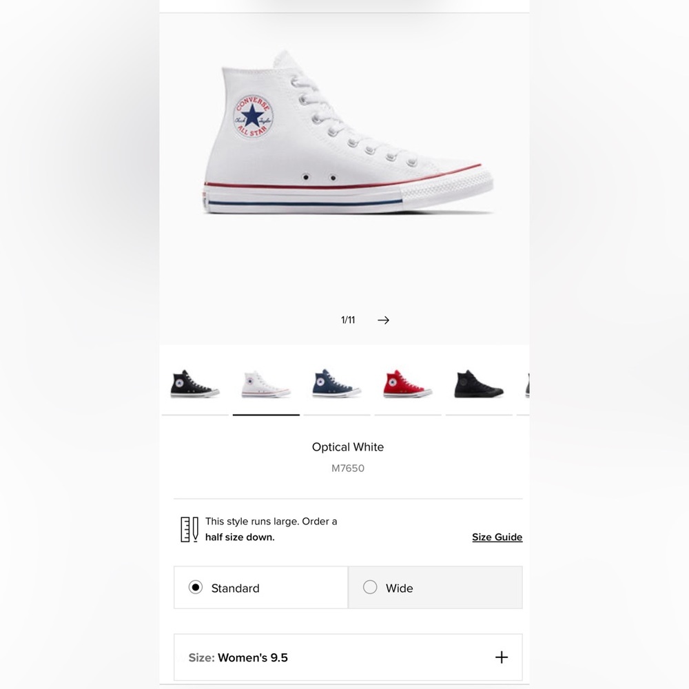 Chuck Taylor All Star Converse- unisex high top shoe